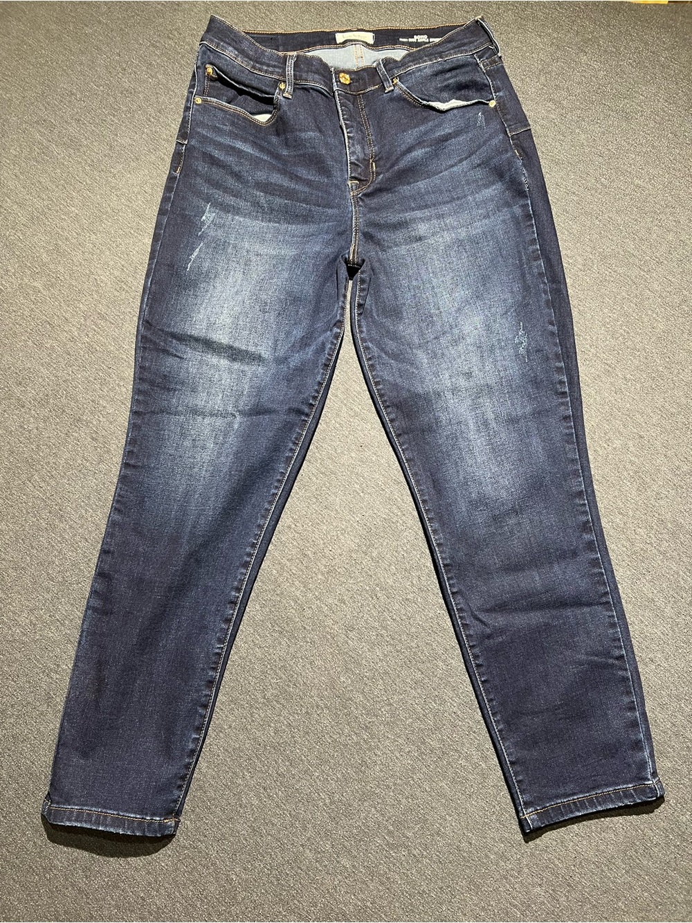 Nicole Miller Women's Dark Indigo Straight-Leg Jeans